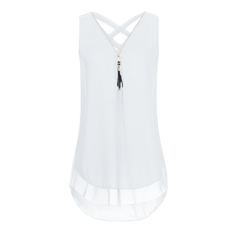 white flowy tank top plus size