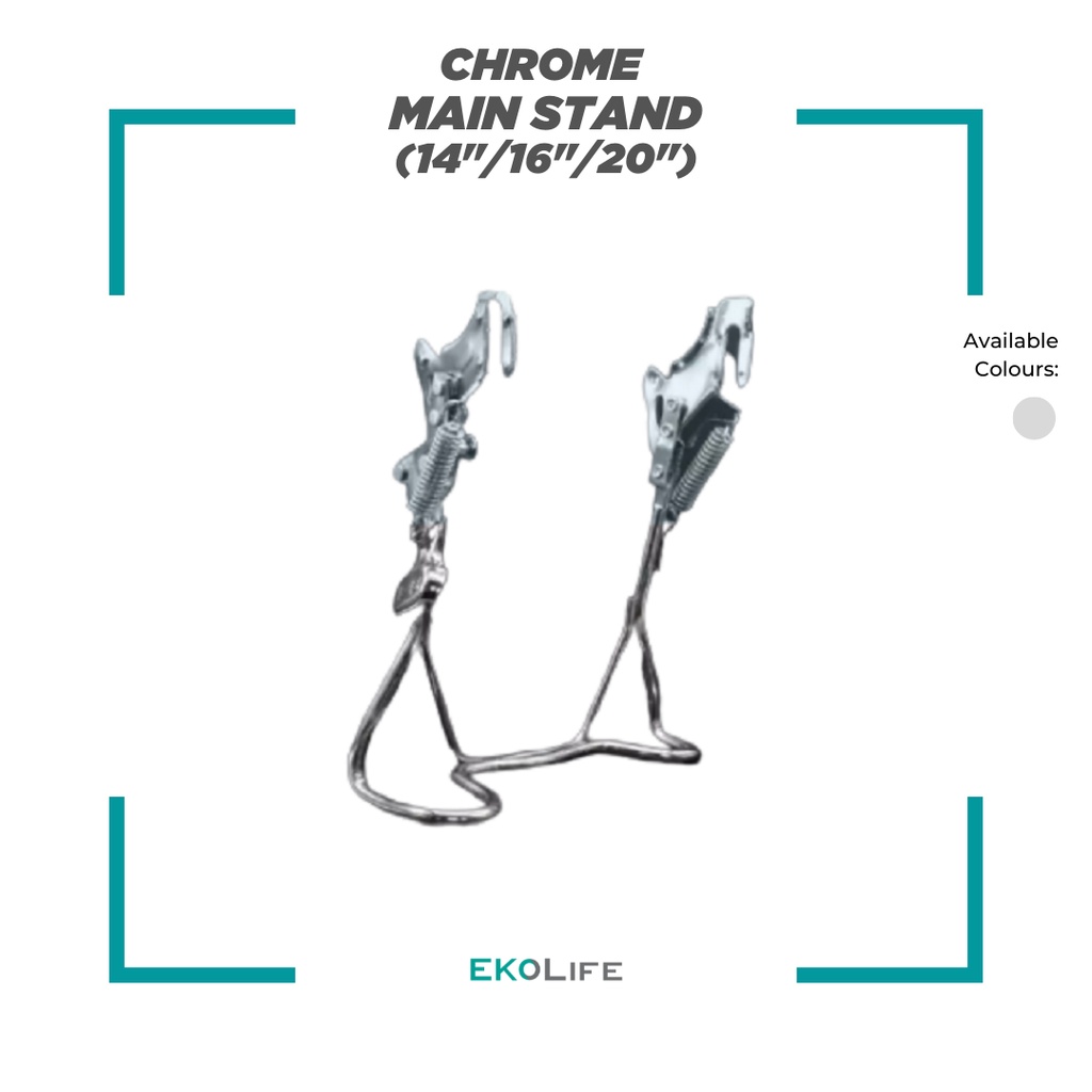 [SG Ready Stock] Chrome Main Stand Kick Stand 14"/16"/20" Inch