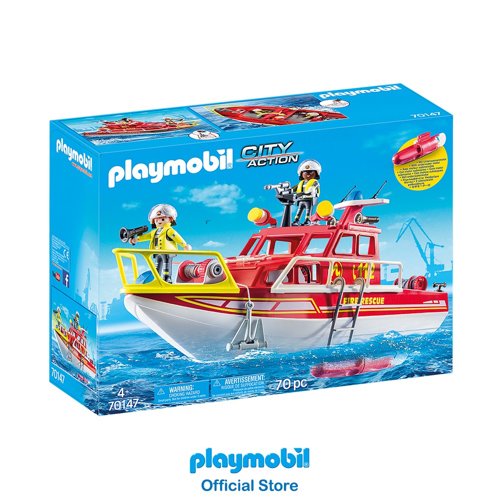 playmobil rescue boat