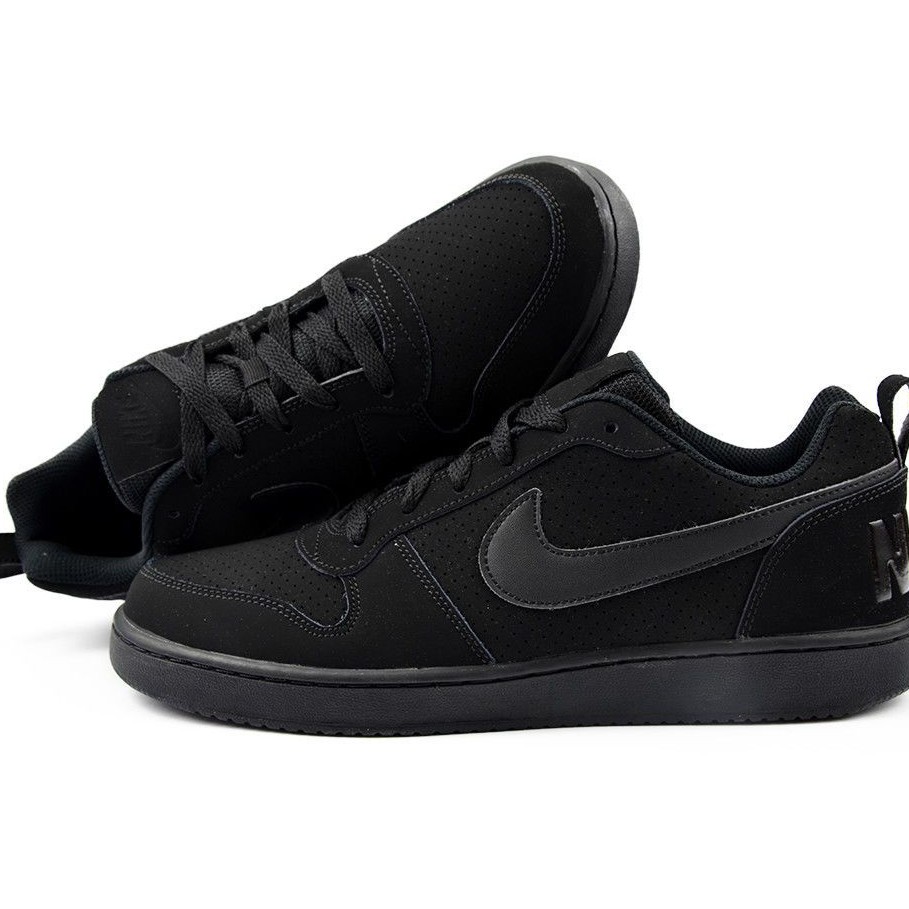 nike court borough low black mens