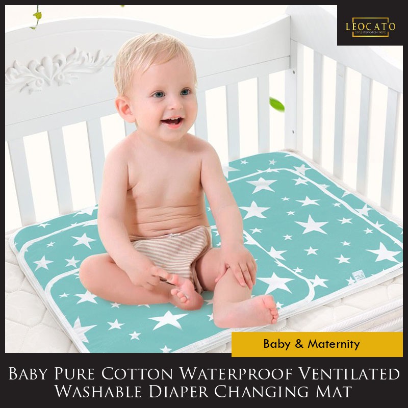 Baby Pure Cotton Waterproof Ventilated Washable Diaper Changing Mat