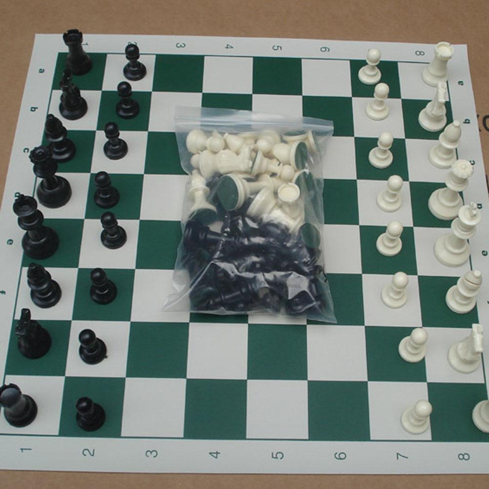 Plastic Chessmen Set International Chess Game Complete Chessmen Set