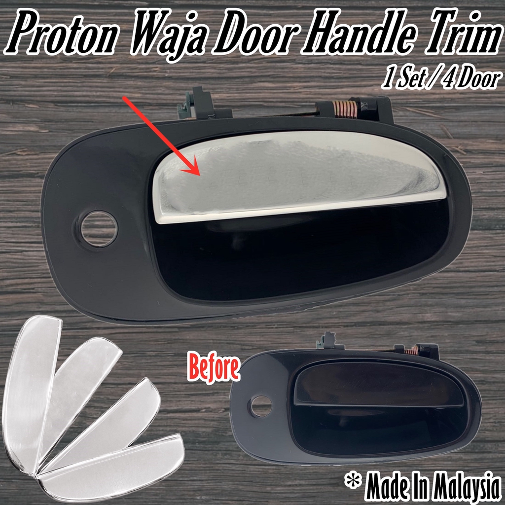 Proton Waja Door Handle Trim Door Handle Cover Door Handle Protector Door Handle Garnish Trim 1set 4pcs Shopee Singapore