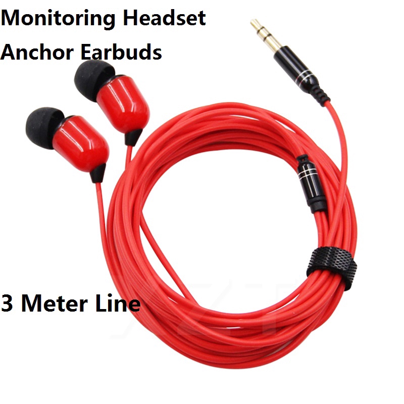 3 Meter Long 3.5mm Wired Headset With Microphone / Fit For Anchor Broadcast Live Sound Card Recordin