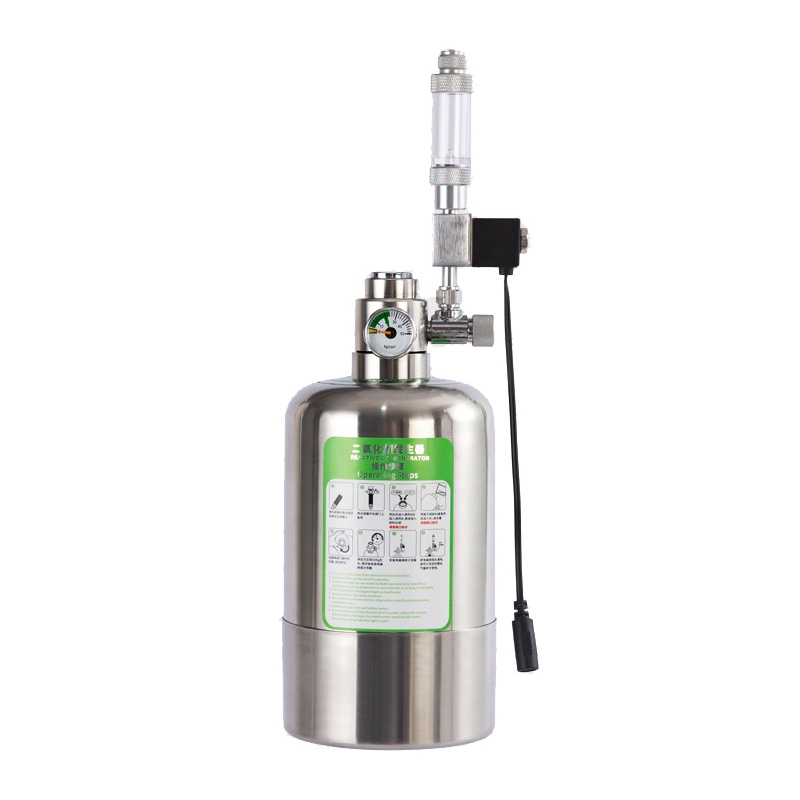 LDSC CO2 Solenoid Valve Regulator Kit Stainless Steel Canister Reusable System (1L) Shopee