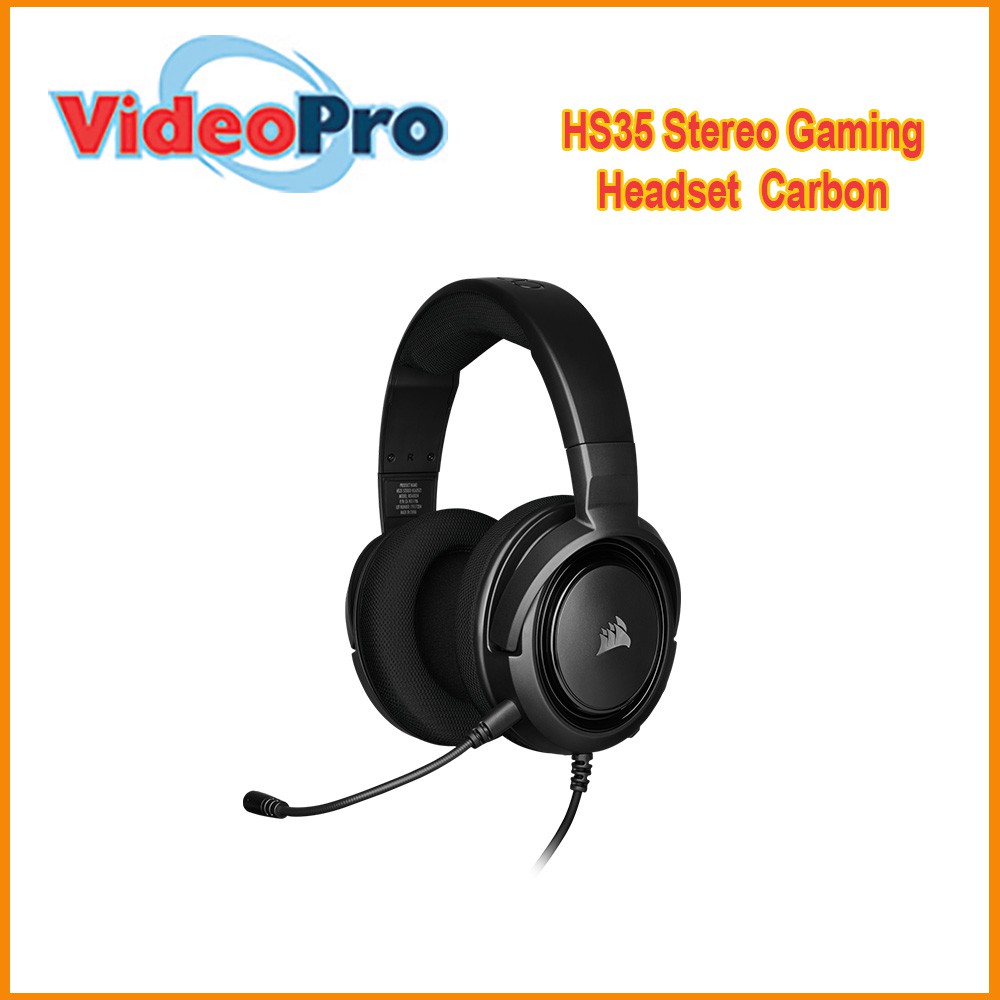 corsair gaming headset hs35 stereo carbon