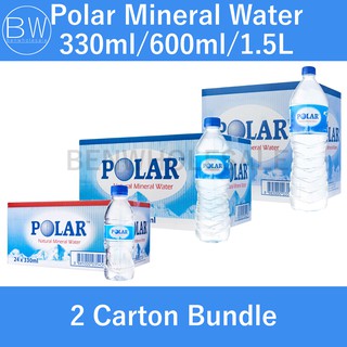 Polar Mineral Water 330ml/600ml/1.5L - 2 Carton Bundle