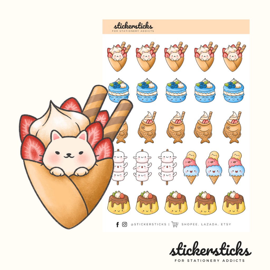 Stickers Scrapbook stickersticks Cats Kitty Planner Sticker Sheet for ...