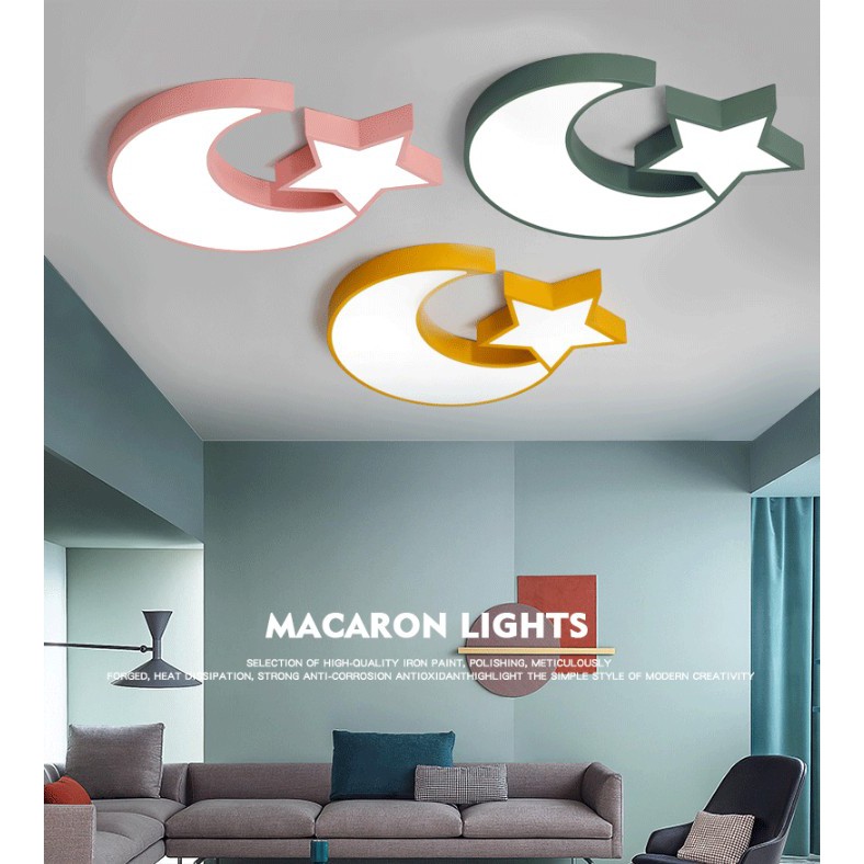 Children S Room Ceiling Light Modern Cartoon Led Boys Girls Stars Moon Room Lamp