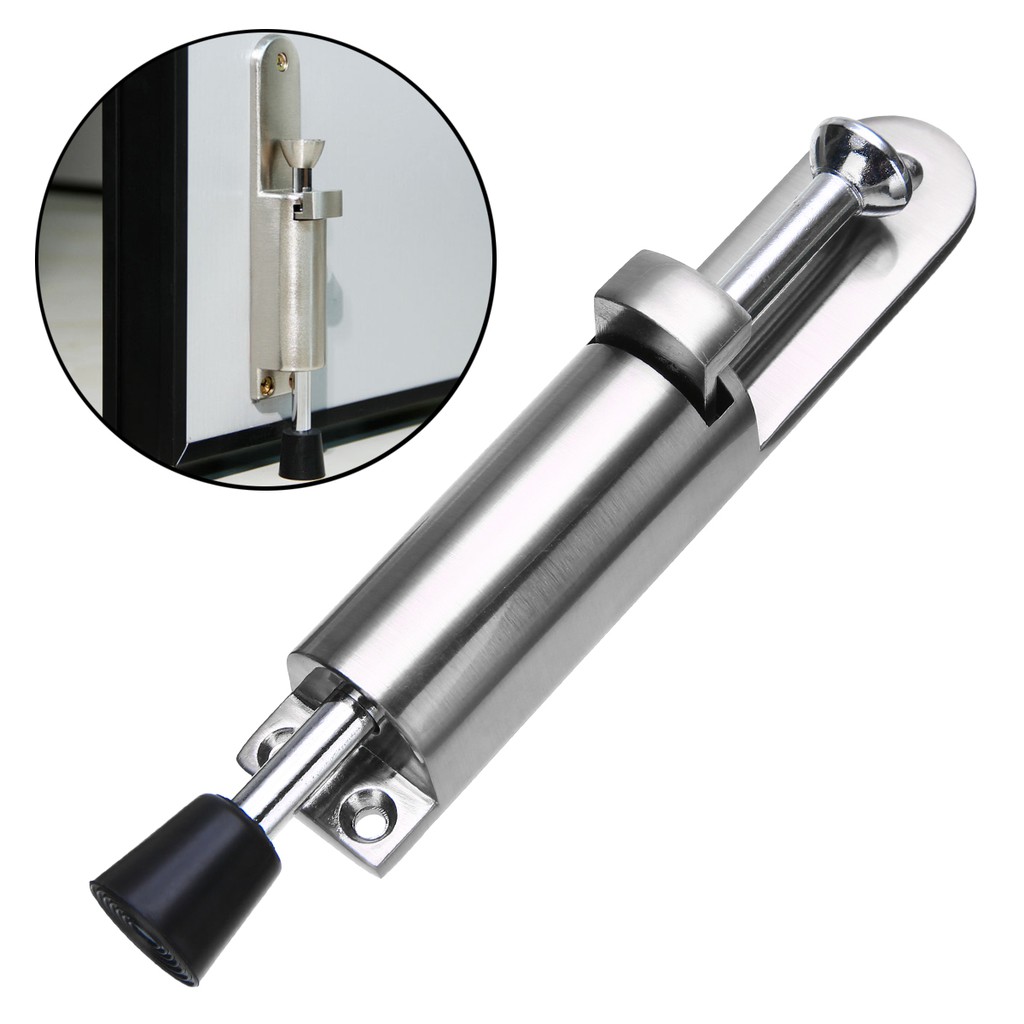 Gzmanyi Silver Stainless Steel Telescopic Door Stopper Spring Loaded Step On Door Holder