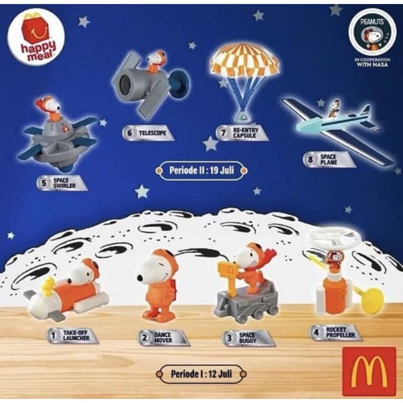 Ready Stocks Mcdonalds Mcd Snoopy Peanuts In Cooperation With Nasa Shopee Singapore