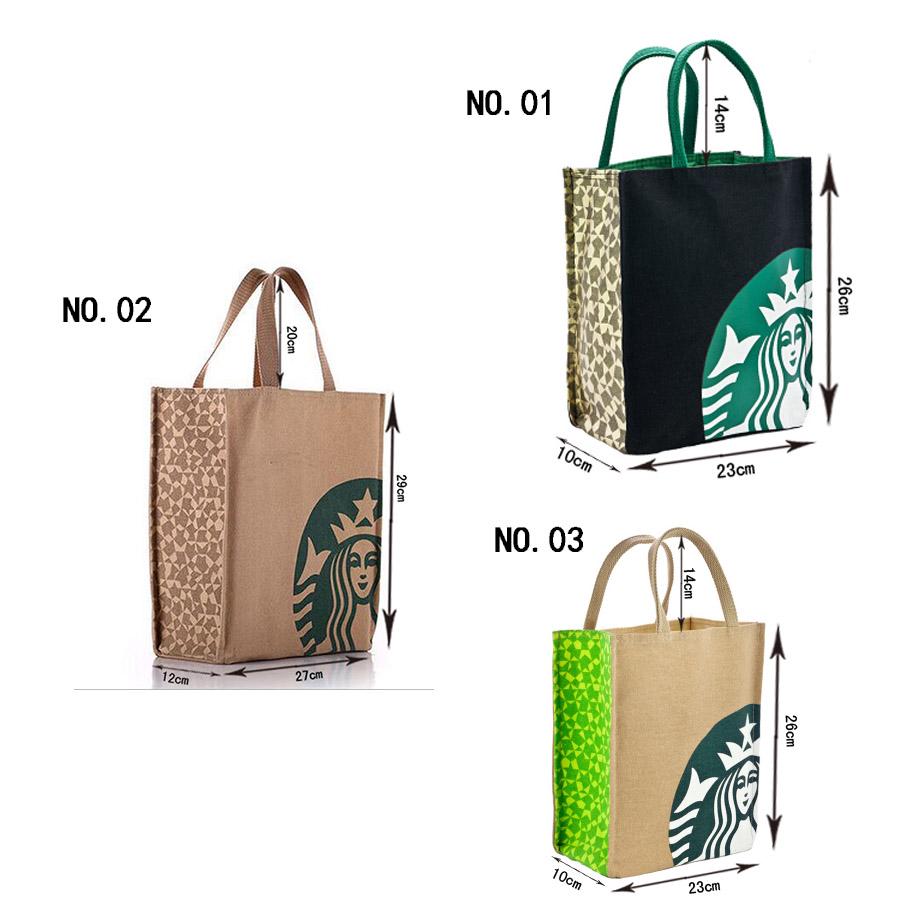Starbuck Canvas Hand Carry Bag Shopping Bucket lunch box bag | Shopee Singapore