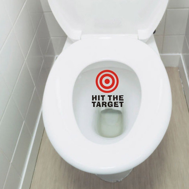 Hot Hit The Target Creative Waterproof Toilet Stickers Internal Personality Art Decal Decor Ee Singapore - Black Toilet Seat Cover Target