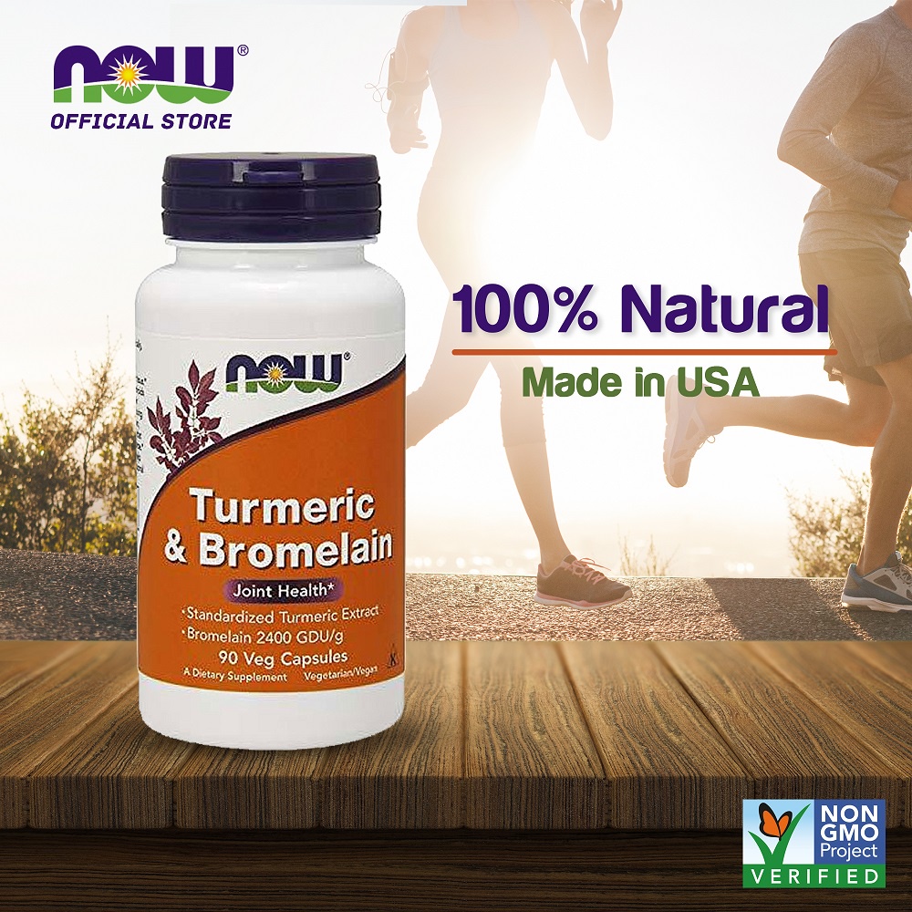 NOW Supplements, Turmeric & Bromelain (Standardized Turmeric Extract