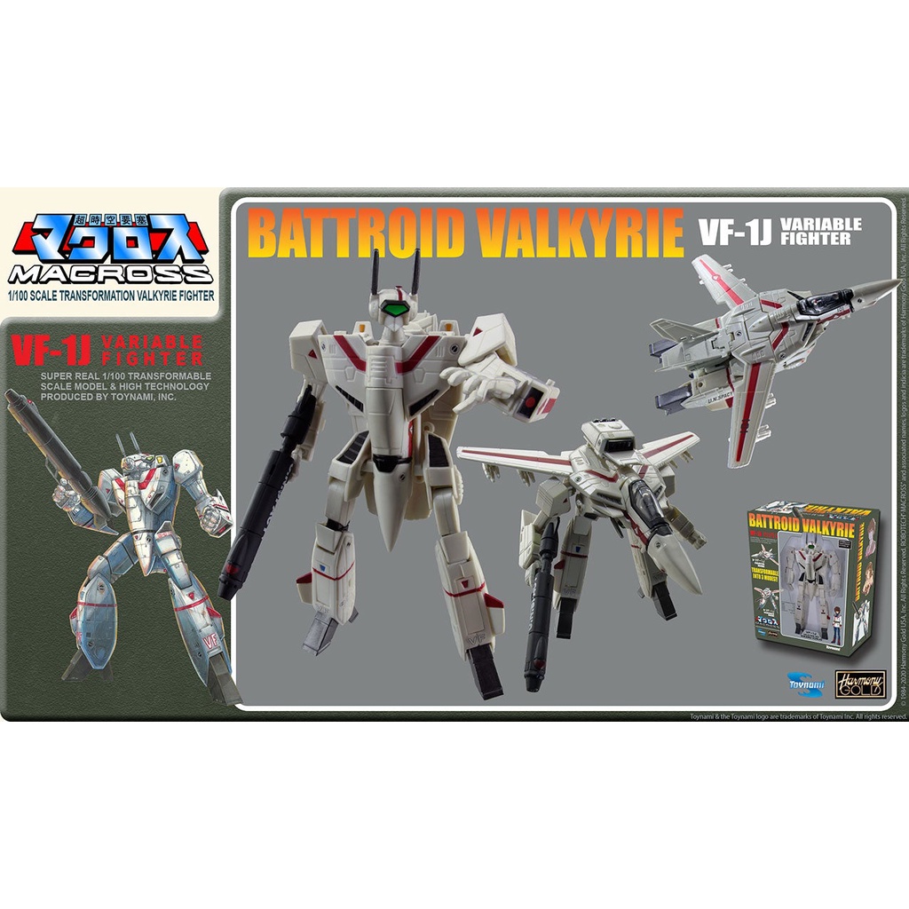 Toynami Macross Saga 1/100 Action Figure Retro Transformable VF1J