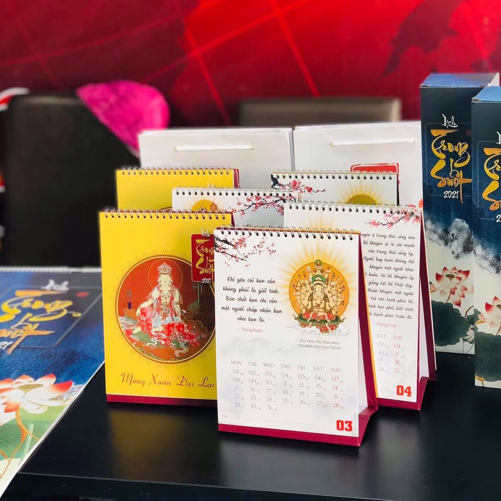 Cua Calendar Spring 2022 Transparent Calendar 2021 - Table Calendar & Transparent Calligraphy Wall  Calendar - Great Spring [Tan Suu 2021] | Shopee Singapore