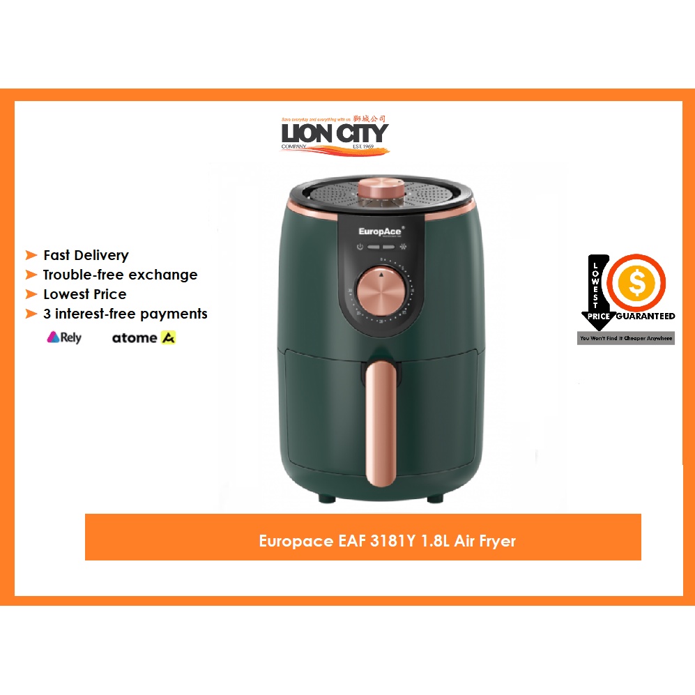 Europace EAF 3181Y 1.8L Air Fryer Shopee Singapore