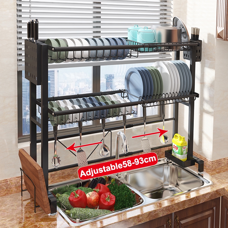 JIABAILI stainless steel kitchen sink rack 2 tier ...