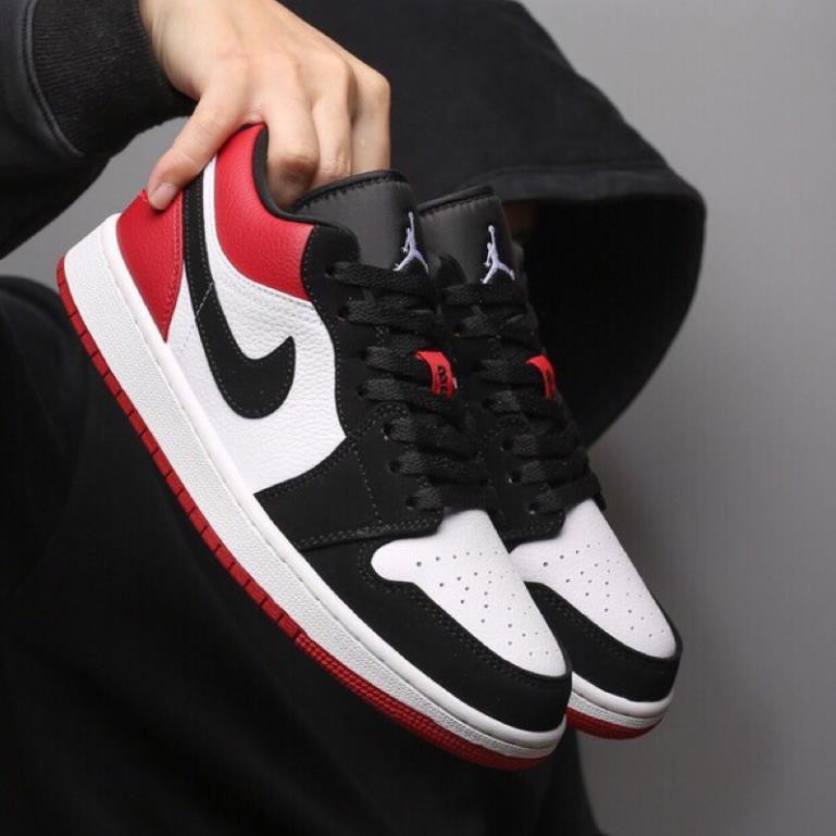 Jordan 1 Short Neck Sneakers In Black Red For Men And Women Full Size Jordan 1 Low Neck Shoes In Black Red Shopee Singapore