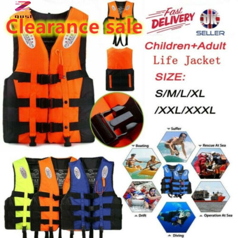 Adults//Kids Life Jacket Aid Vest Kayak Ski Buoyancy Fishing Sail Boat Watersport