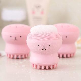 Silicone Face Cleansing Brush Facial Cleanser Pore Cleaner Exfoliator Face Scrub Washing Brush Skin Care Octopus Shape