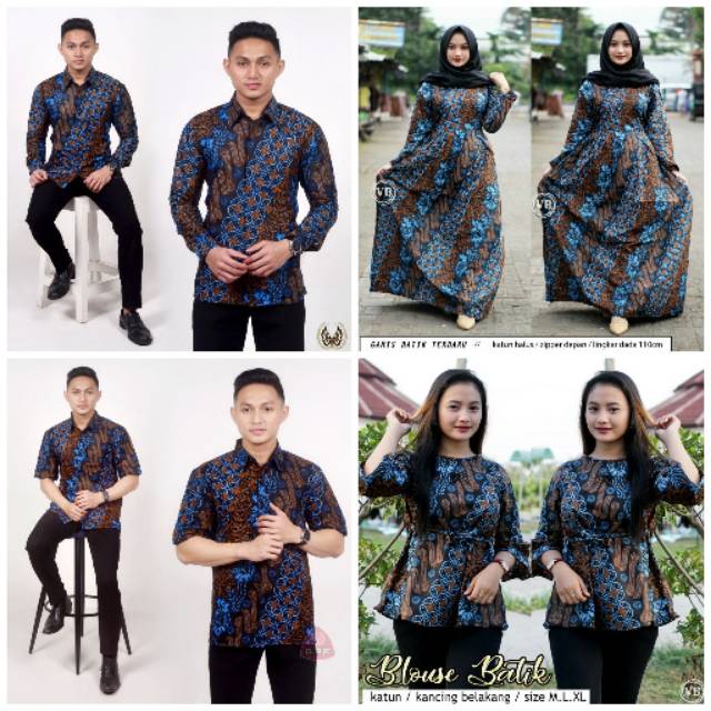 Maura Couple  Sania Ruffle Batik Couple JUMBO  ori Ndoro 