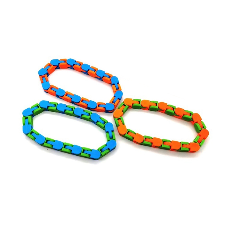 (Ready Stock) Toys Colorful Puzzle Sensory Tracks Snap and Click Fidget Toys Kids Fidget Toys Stress Relief Rotate and Shape 24bit Wacky – >>> top1shop >>> shopee.sg