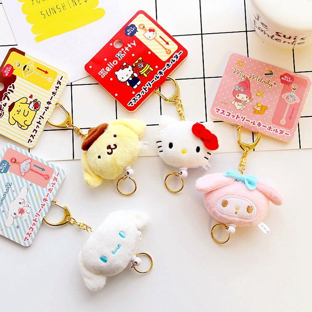 Sanrio Kawaii Flexible KeyChain Corner Animal Cartoon Plush Toy