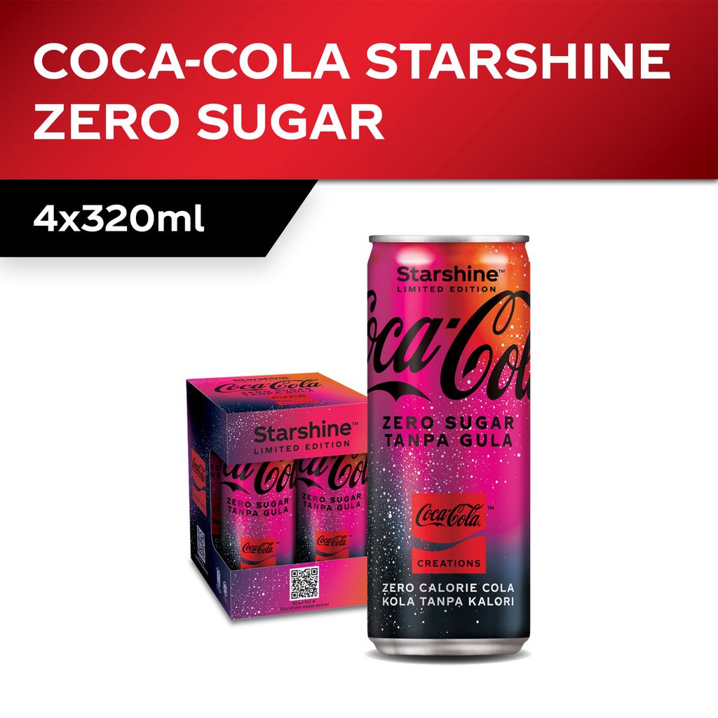 Coca-cola Starshine Zero Sugar (coke) (4x320ml) Pack 