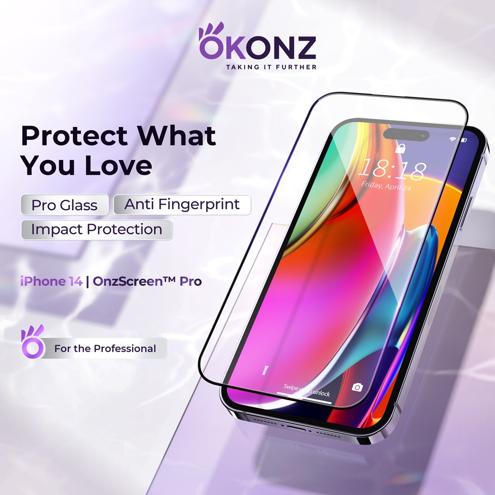 OKONZ iPhone 14 Pro Max/14 Pro/14/14 Max Screen Protector Tempered Glass Shopee Singapore