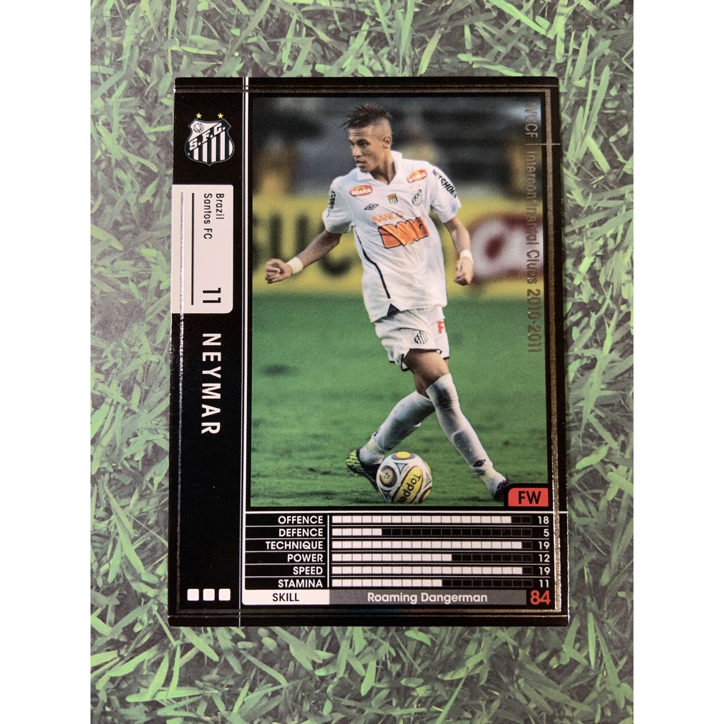 Panini Wccf Neymar Jr 10 11 Rookie Card Black Card Sticker Fc Santos Fc Barcelona Rc Paris Shopee Singapore