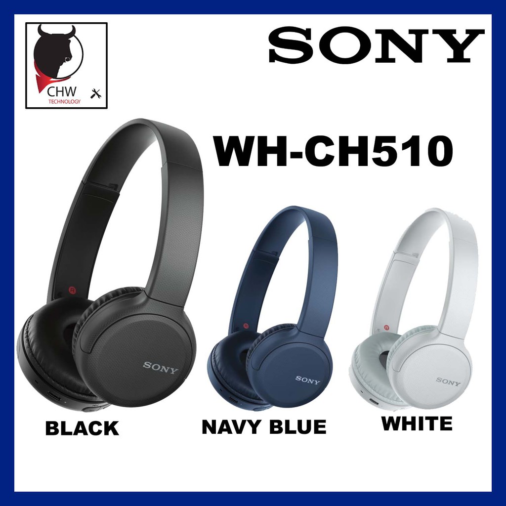 Sony Wh Ch510 Wireless On Ear Headphones Bluetooth Swivel Design Voice Assistant Usb Type C Charging Shopee Singapore