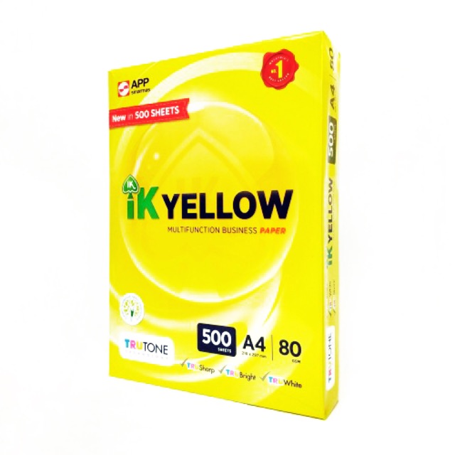 A4 Paper Ik 80gsm White Ik Paper Ik Yellow Ik 80gsm A4 Paper 80gsm Shopee Singapore