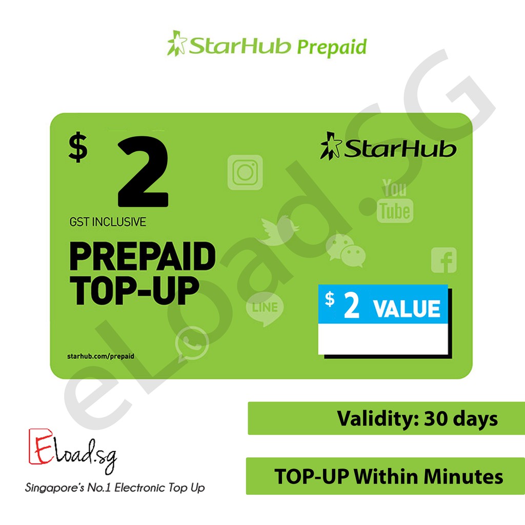 Starhub Prepaid 8 Etop Up 24 Hours Instant Delivery Shopee Singapore