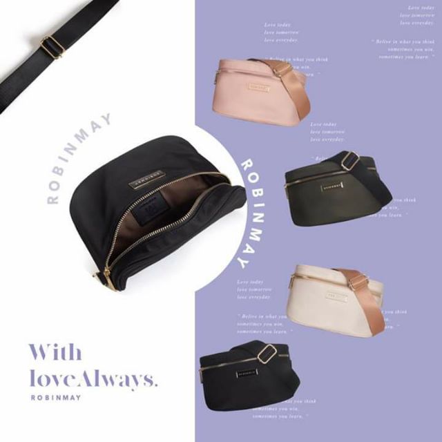 Syw Robinmay Platium Luoch Half Bucket Oblique Backpack Shopee Singapore