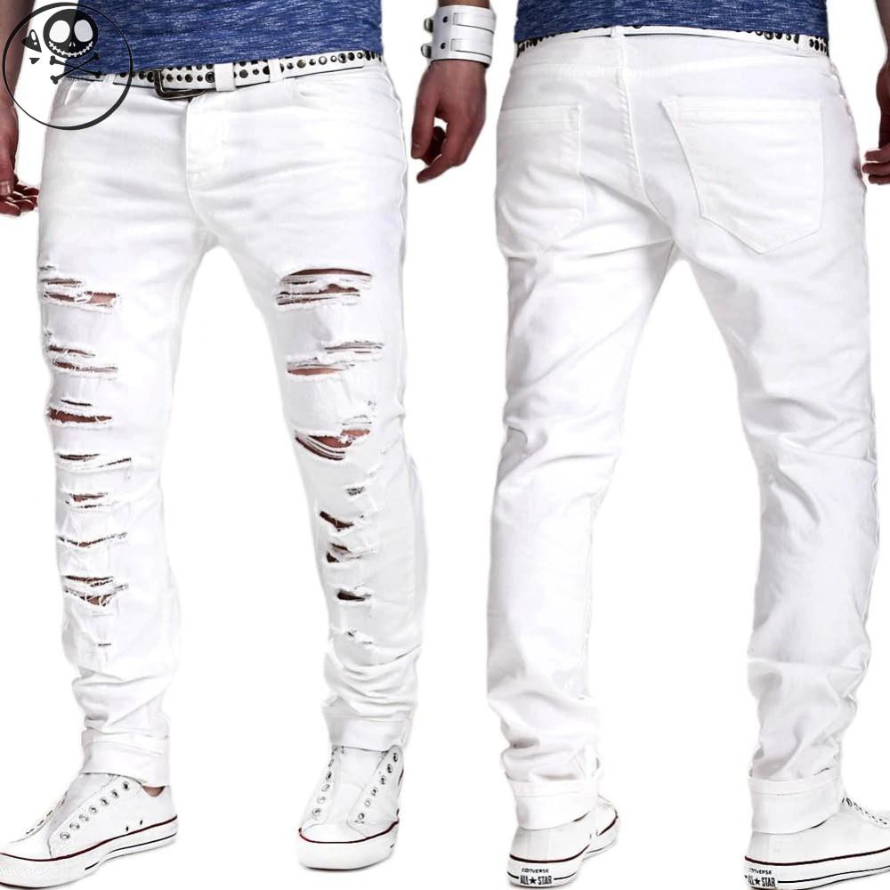 white ripped jeans mens