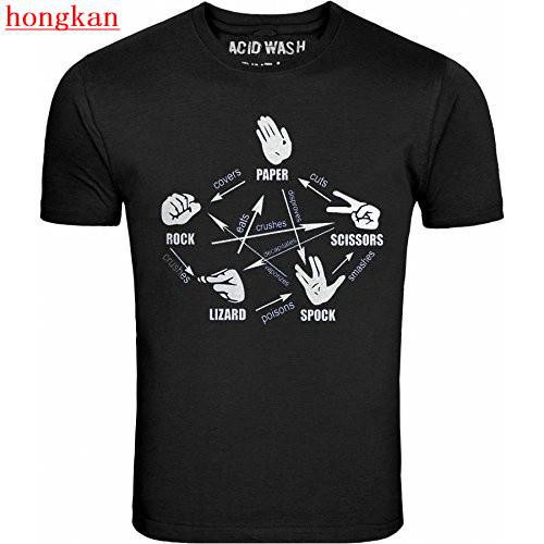 New Men S Tshirt Cotton Short T Shirt Men S Rock Paper Scissors Lizard Spock Sh Shopee Singapore