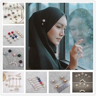 Image of 1 Set Mutiara Bros Korea pin tudung Brooch hijab Fashion