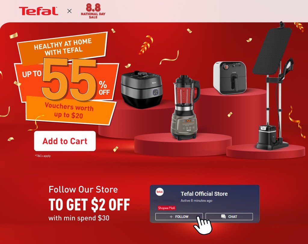 Tefal Official Store, Online Shop Shopee Singapore