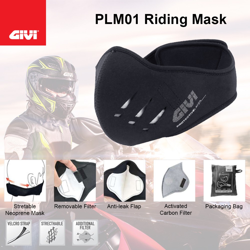 face covering for motorcycle riding