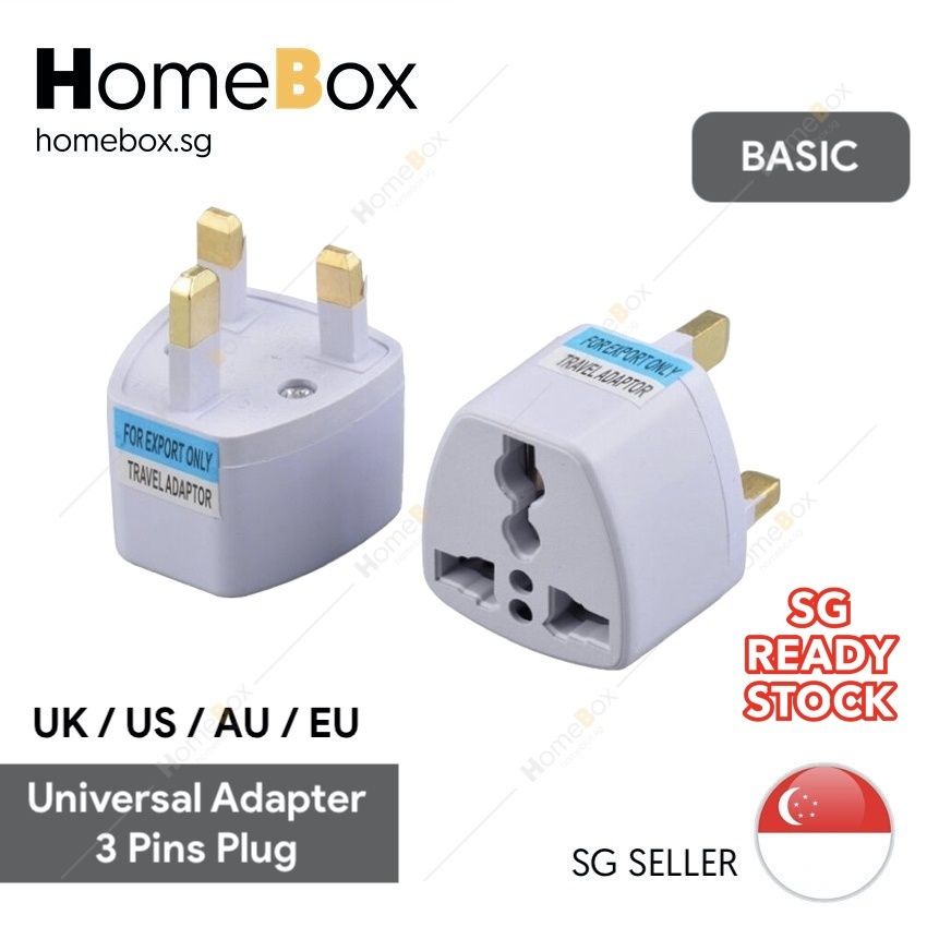 [Homebox] UK 3 Pin Plug Universal Adapter Travel Adapter, Universal