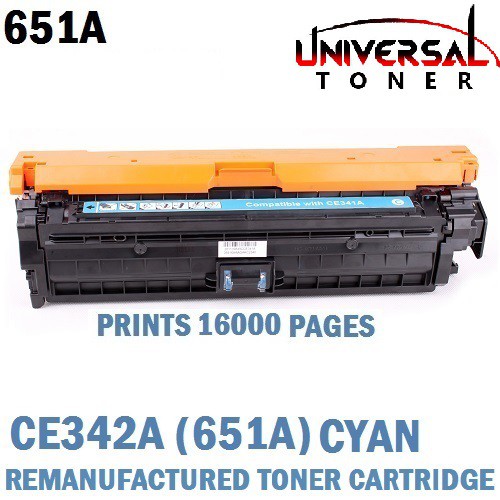 Compatible with HP CE341A (651A) Cyan Compatible Laser Toner Cartridge ...