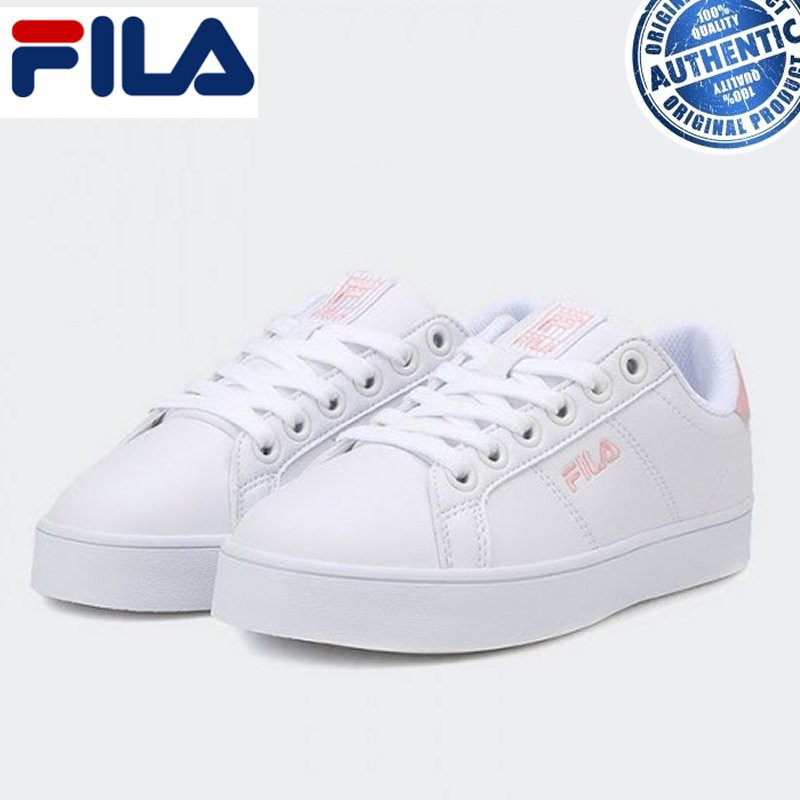 fila white pink shoes