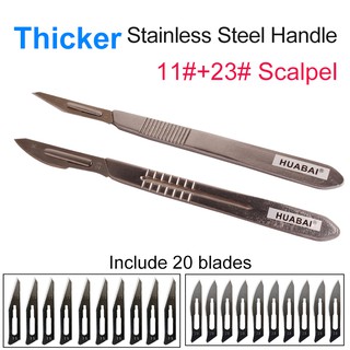 11 23 Scalpel Set Carbon Steel Blades Surgical Handle Multi Function Knife Shopee Singapore
