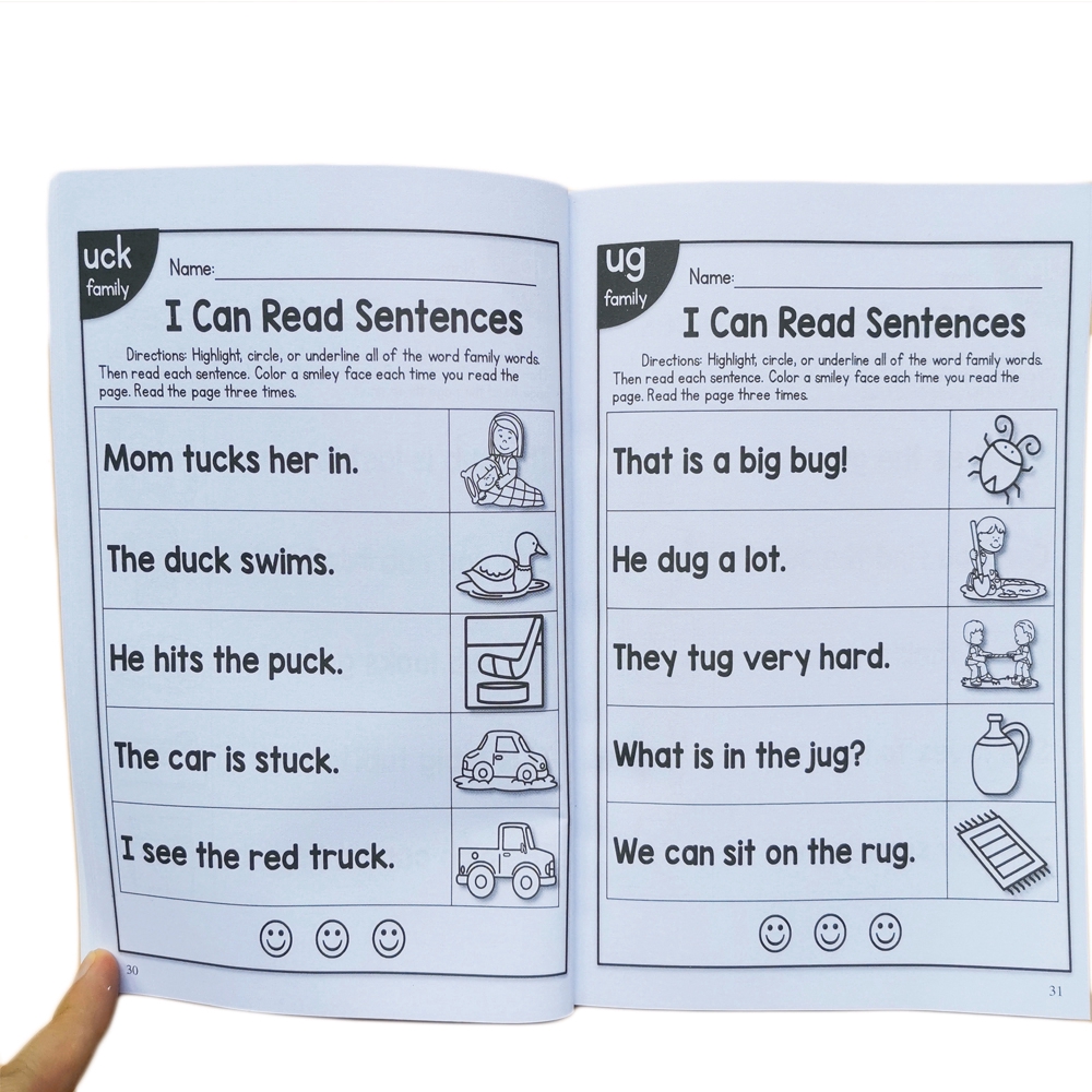 113 Pages English Phonics Exercise Book I Can Read Simple Sentences Training Practice Book Educational For Kids Children Shopee Singapore