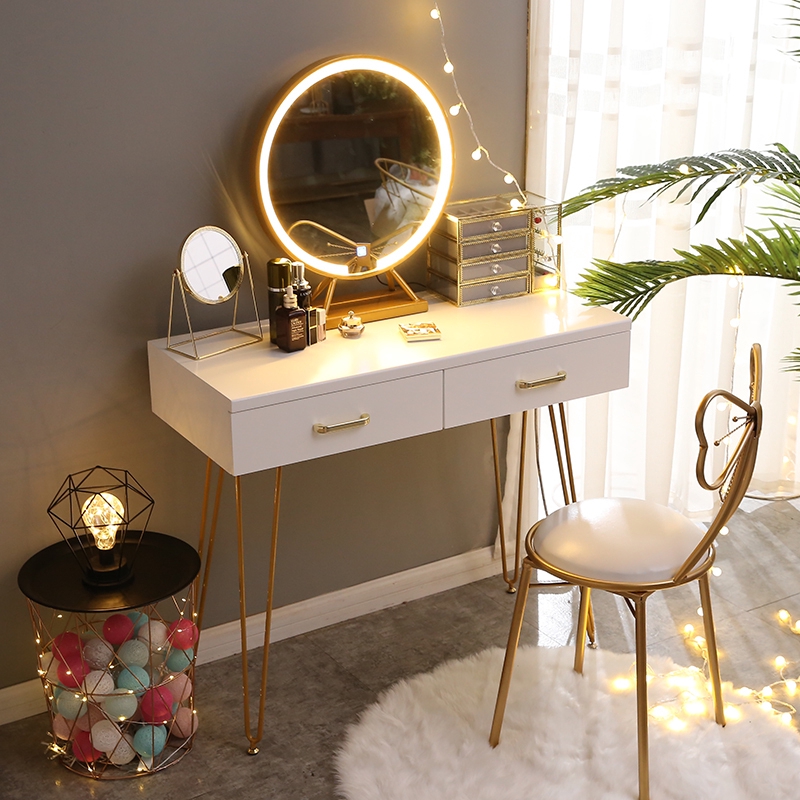 Nordic dressing table ins bedroom girl make up table ...