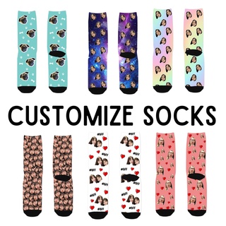 [SG Seller] T92 Father Day Gifts Custom Face Socks (Unisex) farewell groomsmen bridesmaid birthday