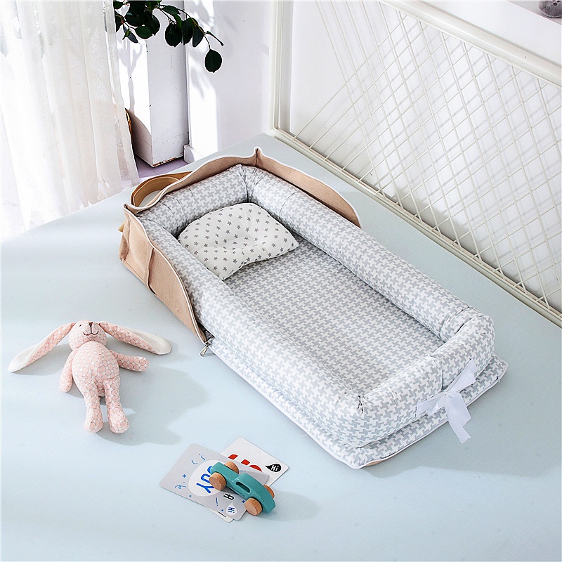 Blue GB Baby Infant Portable Bedside Bassinet Nursery Travel Bed Bag Side Sleep Lounger Sleeper Cot Newborn Girl Boy 