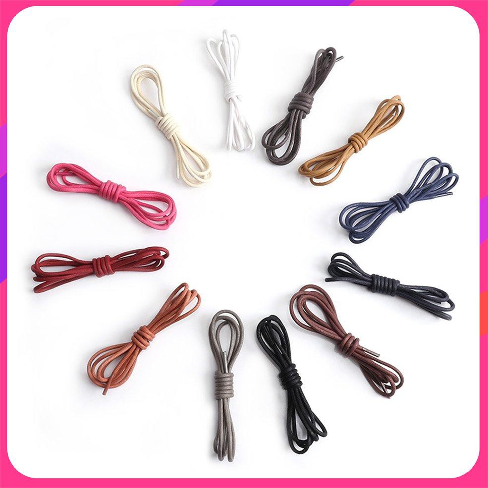 1pair 60-180cm Round Waxed Cord Shoe Laces Unisex Leather Shoelaces String