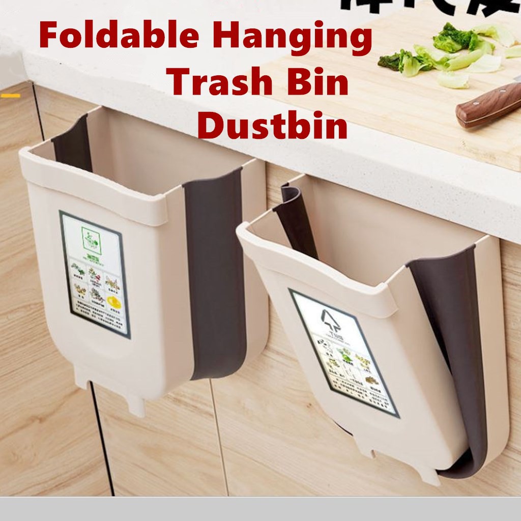 Foldable Kitchen Hanging Dustbin Trash Bin Rubbish bin Garbage Holder ...